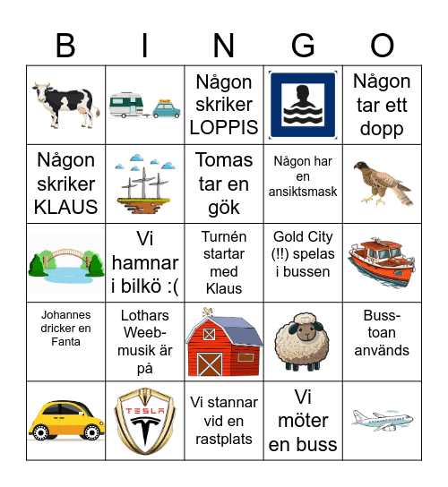 Bussbingo 2025 Bingo Card