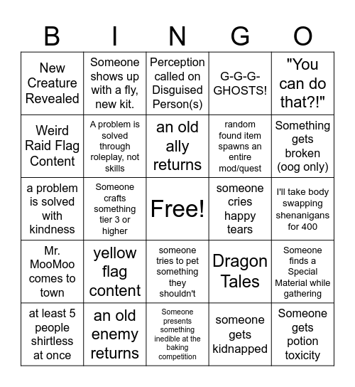 July Alterra 2025 Bingo Card