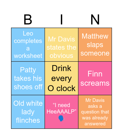 Black Cup Thursday Bingo Card