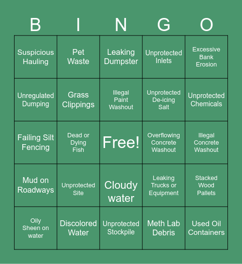 PP & GH Bingo Card