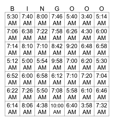 May 1, 2025 CARTOON: Good Morning Bingo Card