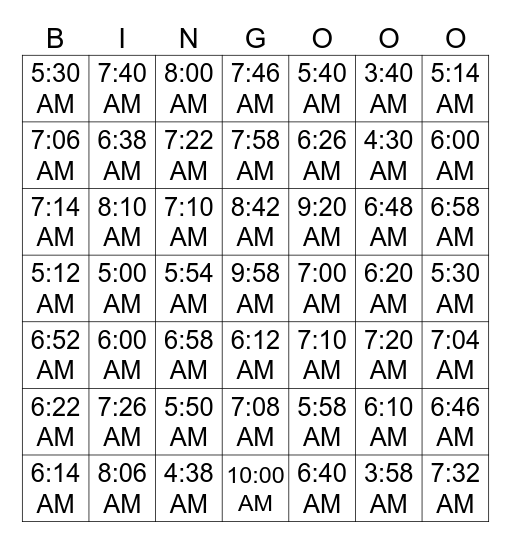 May 1, 2025 CARTOON: Good Morning Bingo Card