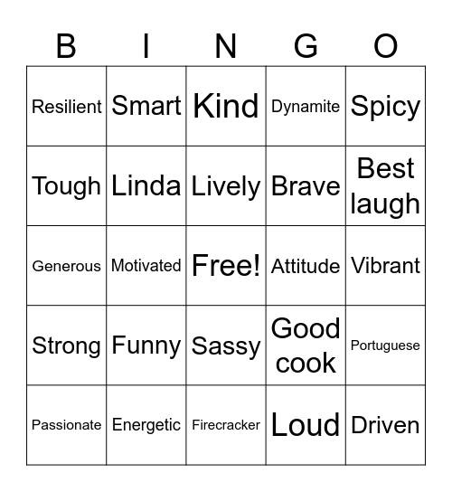 GIGGLES Bingo Card