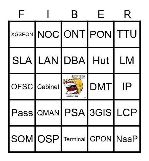 Metronet Terms and Acronyms Bingo Card