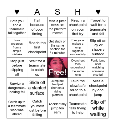 Ash's Birthday Bingo: PEAK Bingo Card