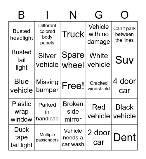 DoorDash Bingo! Bingo Card