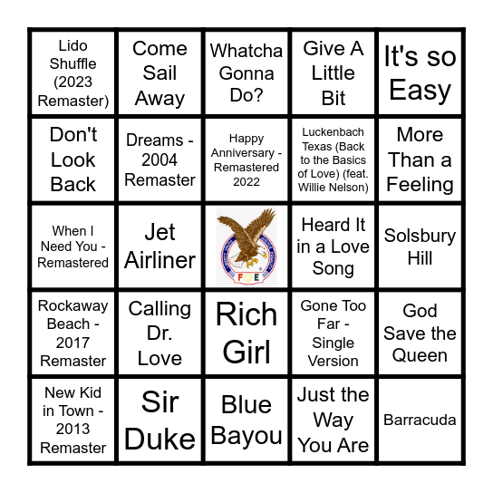 1977 Bingo Card
