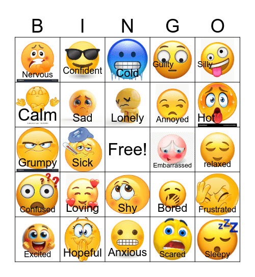 MOOD Bingo Card