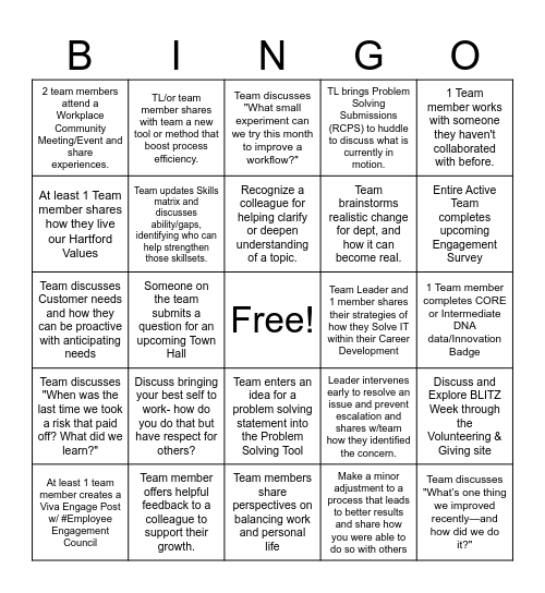 Q3 ENGAGE BINGO Card