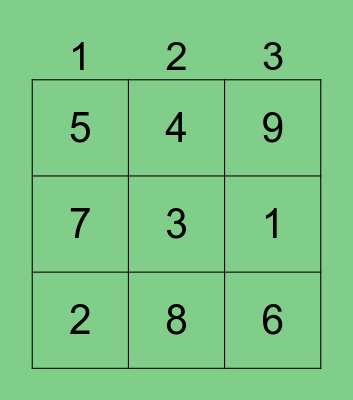 Math addition and subtraction Bingo Card