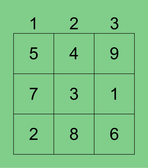 Math addition and subtraction Bingo Card