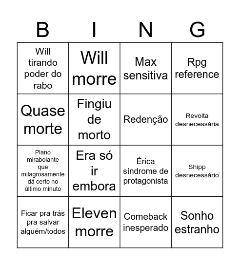 Bingo st do gão Bingo Card