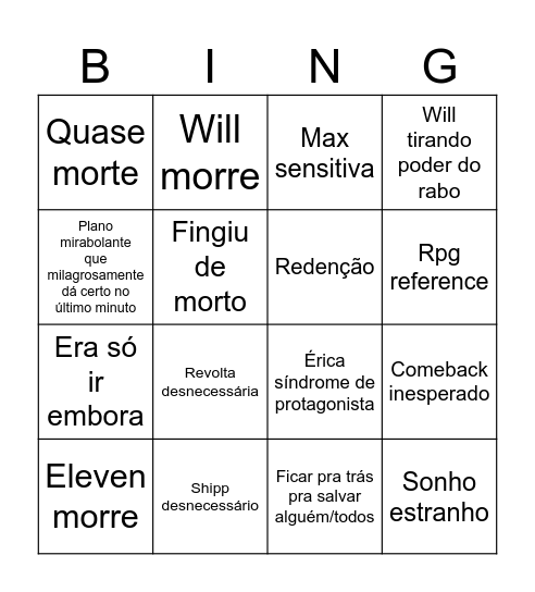 Bingo st do gão Bingo Card