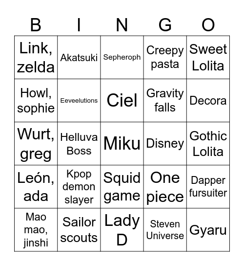 Tekko 2025 Bingo Card
