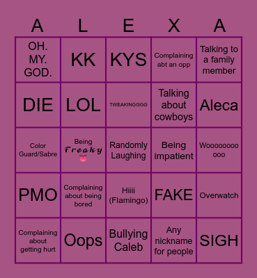 Alexa Bingo Card