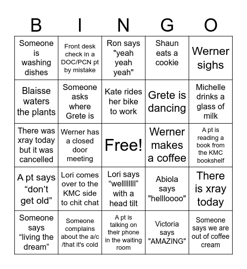 KMC BINGO Card