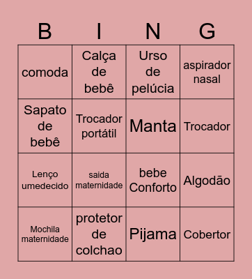 CHÁ DA OLÍVIA Bingo Card