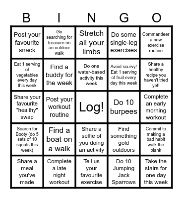 Black Pearl Bingo W4 Bingo Card