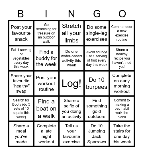 Black Pearl Bingo W4 Bingo Card