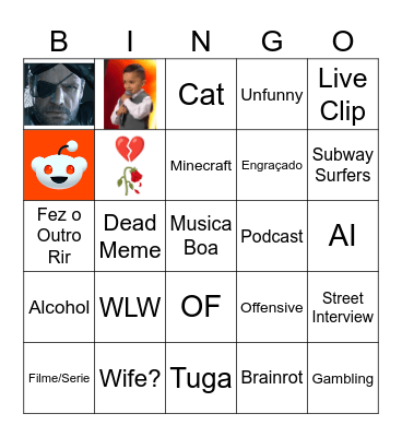 Tik Tok V Reels Bingo Card