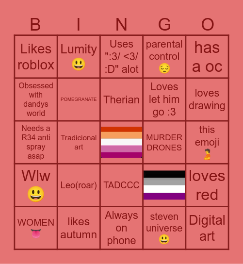 How close are you to me :3 Bingo Card