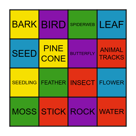 BASE1270 NATURE BINGO Card