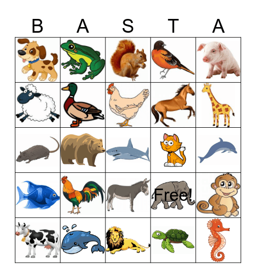 ON THE FARM/ FARM ANIMALS Bingo Card