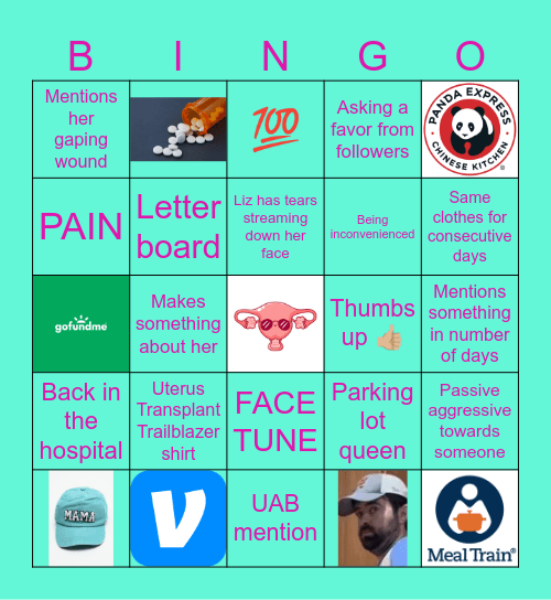 Liz BINGO Card
