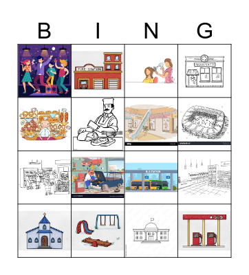 Parts of the city Bingo Card