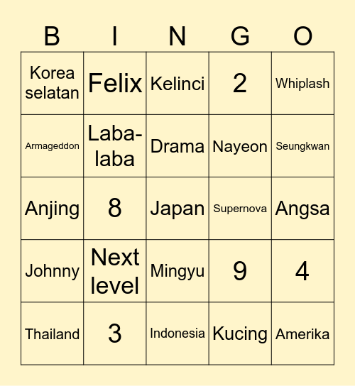 min9youkm Bingo Card