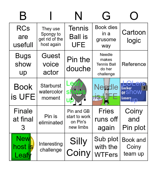 Bfdia 21 bingo Card
