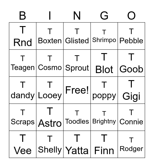 twisted bingo Card