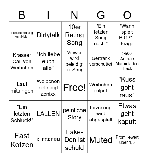 MARMELADE Bingo Card