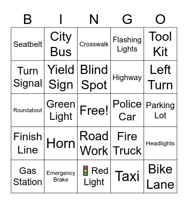 Hot Wheels Bingo Card