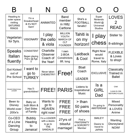 SCCS New Hire Meet & Greet! Bingo Card