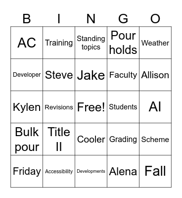 Meeting 7/18 Bingo Card