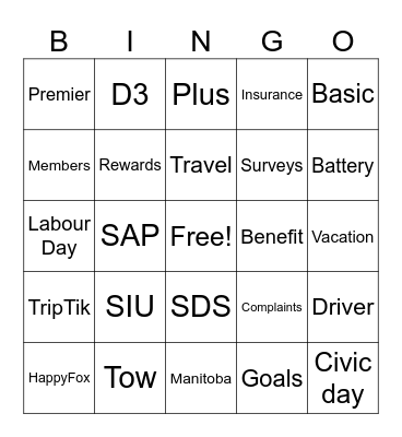 Member Relations and Admin Bingo Card