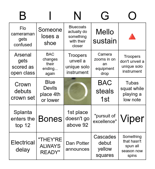 DCI Southwestern Championships 2025 Bingo Card