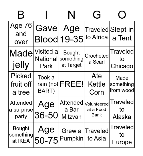 MedShare's Volunteer Heroes  Bingo Card