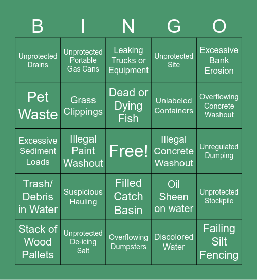 PP & GH Bingo Card