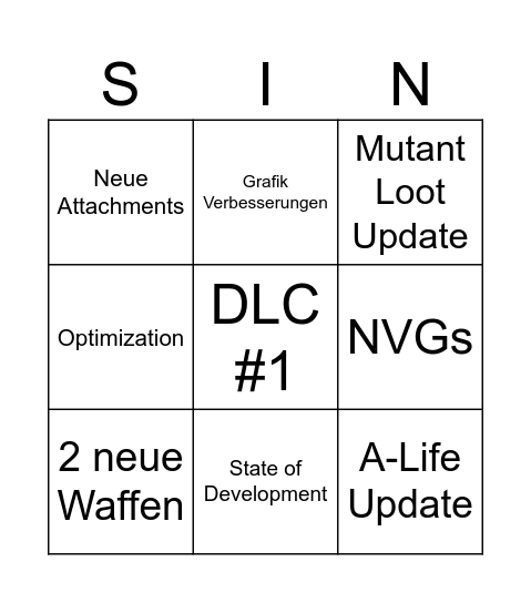 Q3 Roadmap Bingo Card