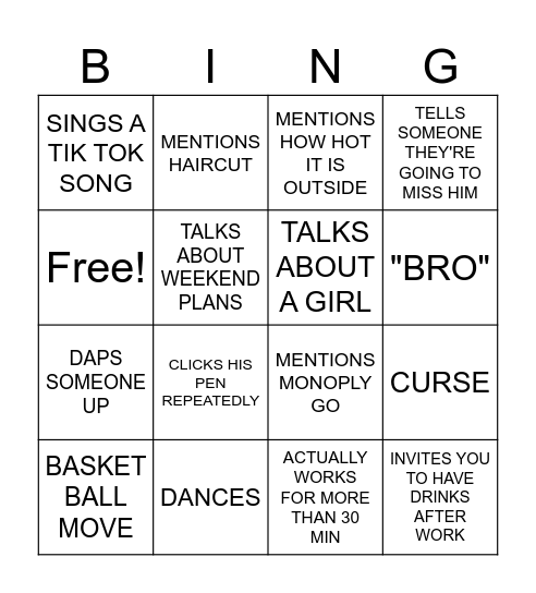 FRANK ENJOYER Bingo Card