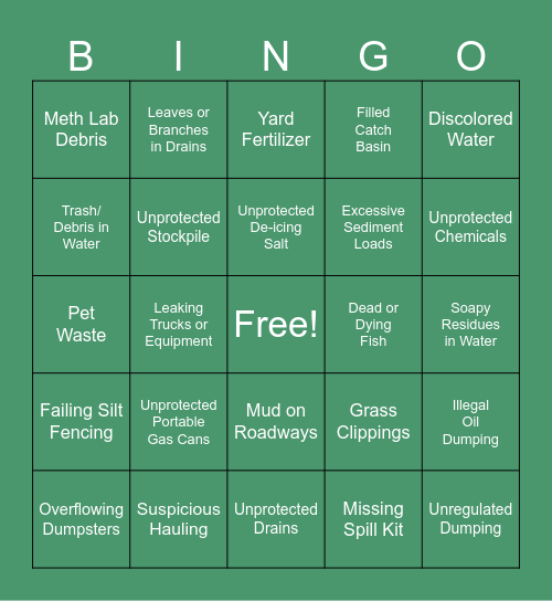PP & GH Bingo Card