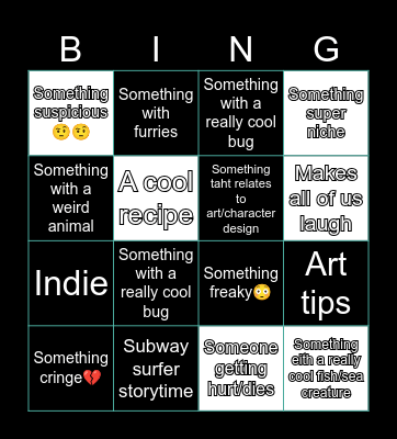 Danyelle's FYP Bingo Card