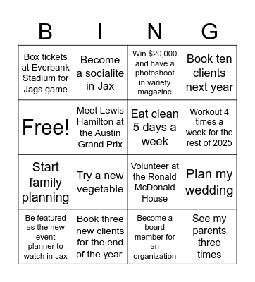 Seneque's Bingo Cards 2025 Bingo Card