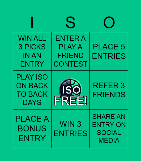 Iso Fantasy Bingo Challenge Bingo Card
