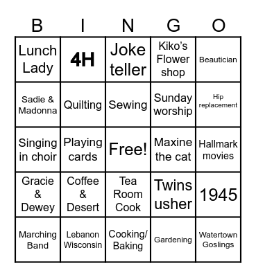 Goodness Grace Bingo Card