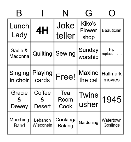 Goodness Grace Bingo Card