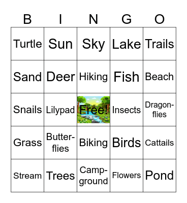 Nature Bingo Card