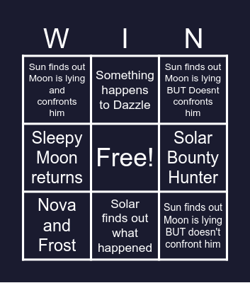 TSAMS LORE BINGO Card